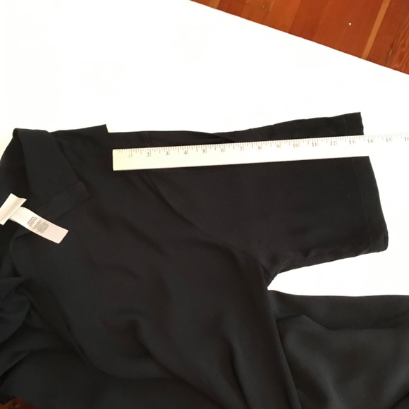 CHICO’S Button Down Tunic Short Split Sleeve Blouse Black Women’s Size XL 1X - Picture 14 of 16